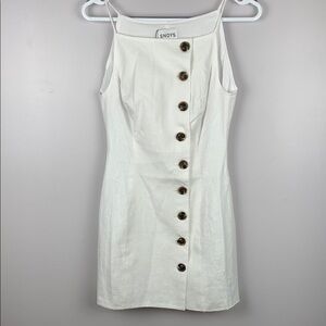 Sndys White Button-Down classic Dress linen and lined small new